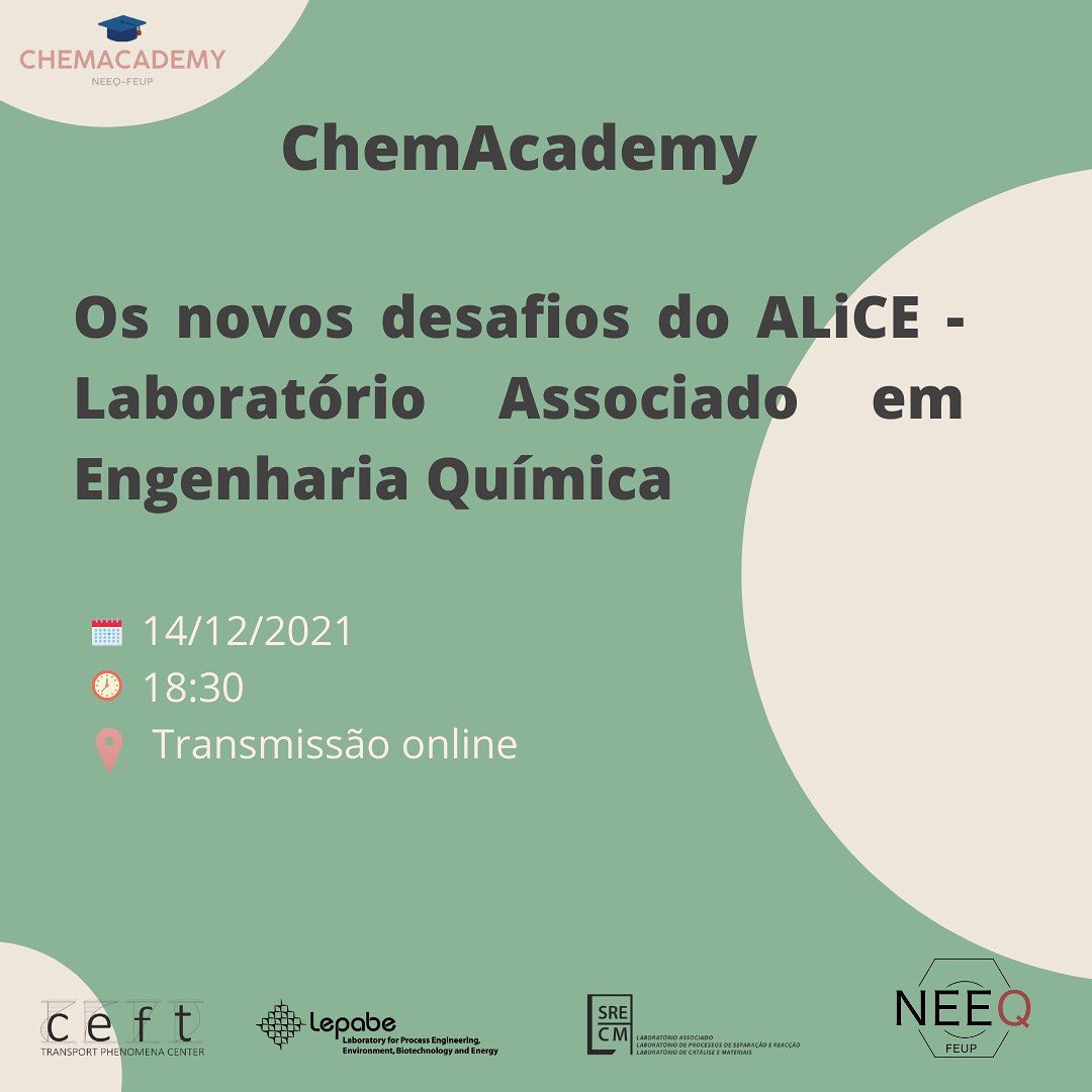 Os novos desafios do ALiCE – Laboratório Associado em Engenharia Química
